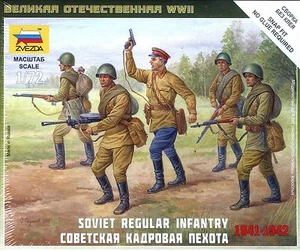 Zvezda 1/72 6179 Segunda Guerra Mundial Infantería Regular Soviética 1941-1942 (5 figuras en caja) - Imagen 1 de 2