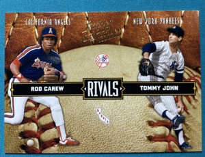 2004 Donruss Leather & Lumber RIVALS LIMITED # LLR-12 ROD CAREW/TOMMY JOHN /2499