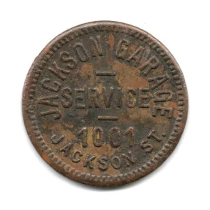 JACKSON GARAGE SERVICE • GOOD FOR 5¢ IN TRADE • SEATTLE, WA. • TC-34131 - Bild 1 von 2