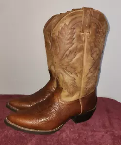 Justin Boots Bent Rail Brown Leather Square Toe 12EE 5Y2568 - Picture 1 of 8