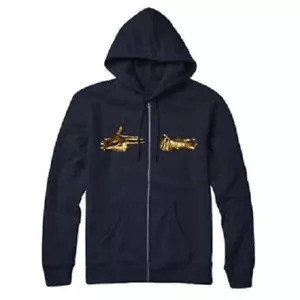 RUN THE JEWELS Kapuzenpullover mit Reißverschluss und goldener Hand. NEU!!! - Bild 1 von 21