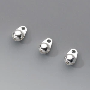 100 Stck. 925 Sterlingsilber Klappschale Perlenspitze mit 2 Ring 3,4 mm A5233 - Bild 1 von 6