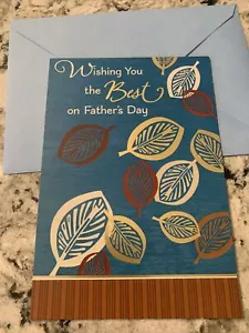 Tarjeta de felicitación del día del padre deseándote el mejor papá hijo esposo 5”x7” sello - Imagen 1 de 9