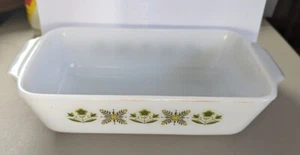 Vintage Anchor Hocking Fire King Loaf Pan/Meadow Green/ #441/ 1 Quart - Picture 1 of 5