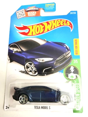 Hot Wheels Tesla Modelo S Azul #242 - 2016 HW Verde Velocidad Foto 1 de 2