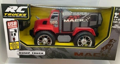 NIB LARGE RC Mack Dump Truck Remote Control 2.4GHz USB 150+ Foot Range Ages 3+ - Image 1 of 4