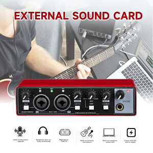 Interface audio adaptée pour guitare enregistrement audio carte son externe professionnelle