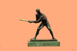Bronze Sculpture Museum Quality Classic Baseball Player Sport Trophy Statue Figu - Picture 1 of 10
