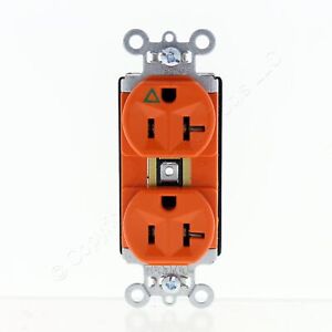 Pass & Seymour Orange PLUGTAIL Receptacle ISOLATED GROUND Outlet 20A PTIG5362