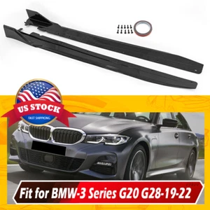 Faldones laterales de fibra de carbono labio de extensión para BMW G20 serie 3 M Sport 2019-2022 EE. UU. - Imagen 1 de 15