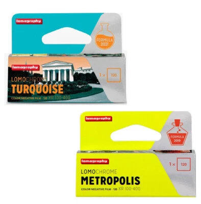 1 x Lomography LomoChrome Metropolis + 1 x Turqupise 100-400 ISO 120 Color Film - Image 1 of 4