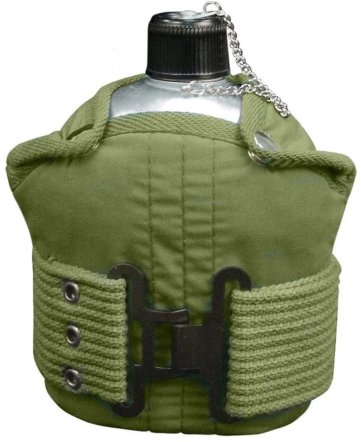 Алюминиевая столовая на 1 кварту с чехлом и комплектом ремней для пистолета оливкового цвета - Изображение 1 из 1