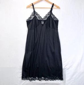 Vintage Antron III Slip Dress Women 20W Plus Babydoll No Cling Coquette Lingerie - Picture 1 of 14