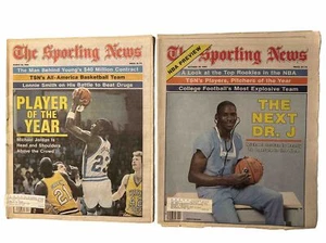 Michael Jordan 1984 The Sporting News 26 de marzo/29 de octubre Carolina del Norte Tacones alquitranados - Imagen 1 de 6