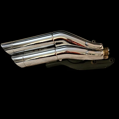 Yamaha Stryker Stock Exhaust Muffler Assembly (Chrome) 27D - W/ Mounting Bracket - Image 1 of 4