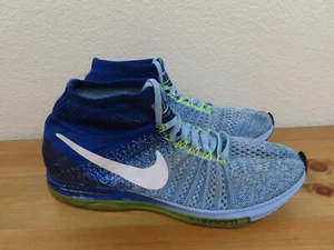Nike Zoom All Out Flyknit Shoes Womens Size 9.5 Blue Mid Top Running Sneakers - Picture 1 of 10