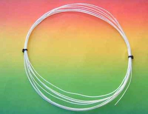 MUNDORF Silber/Gold Draht silvergold wire sgw105wh 0,5mm-1m-PTFE weiss / white