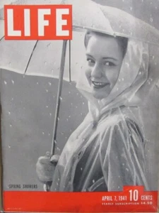 Vintage LIFE Magazine April 7, 1941 Spring Showers Rainwear 164637 - Imagen 1 de 1