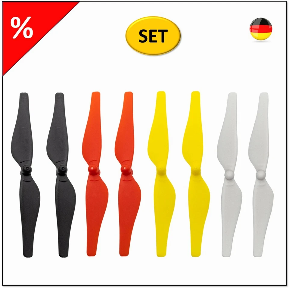 4 X Propeller für DJI Ryze Tello Drohne Farben: Rot Gelb Schwarz Weiß Blau - Bild 1 von 1