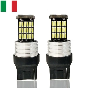 Coppia 2 Lampadine T20 W21W CANBUS 45 LED per Fari Auto Luce Bianca 6000K 1200LM - Foto 1 di 4