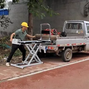 Elektrischer Hydraulischer Hubtischwagen Pritschenwagen mit 300 kg Tragkraft - Bild 1 von 6