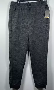 Pantalones de chándal Spalding para hombre L Performance con cordón gris negro jaspeado nuevos con etiquetas - Imagen 1 de 8