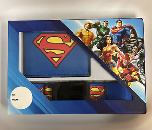 DC Comics Superman Shield Bi-Fold Wallet W/ Belt Buckle