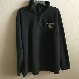 Notre Dame Fighting Irish Weatherproof Grey Pull Over Fleece Jacket Men's XL - Picture 1 of 7