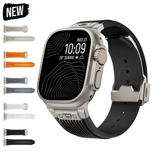 Men's Military iWatch Band Strap For Apple Watch Series 9 8 7 6 5 49/44/45/42mm - Picture 1 of 32