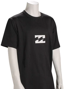 Billabong Boy's All Day Wave SS Surf Shirt - Original Black - New - Picture 1 of 1