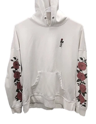 Empyre  Rose Skeleton Hoodie Embroidered Hoodie Sweat Shirt Womens Small - Image 1 of 4
