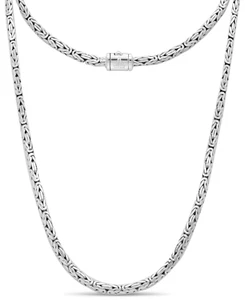 DEVATA Bali Sterling Silver Borobudur 5mm Oval Chain Necklace BYT5235 Sz 26" - Picture 1 of 12