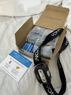 VONT 'SPARK' LED HEADLAMP FLASHLIGHT HEAD LAMP GEAR LAMPS 4 PACK - Image 1 of 4