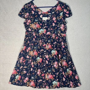 Denim & Supply Mini Abito Donna Taglia M Blu Navy Floreale Cottage Core Ditsy - Foto 1 di 14