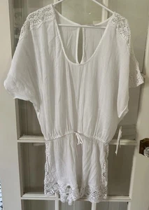 La Blanca Swimsuit Cover Up Womens Large Island Fare Romper White - Picture 1 of 10