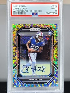 2022 Panini Prizm James Cook No Huddle Silver Prizm Auto PSA 9 Mint - Picture 1 of 2