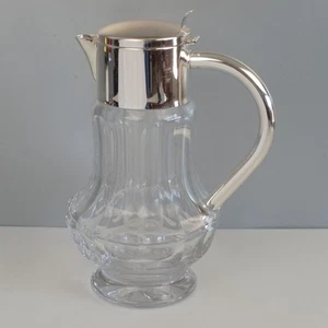 SEHR SELTENE GROSSE Kristall ART DECO STIL Kalte Ente versilberte Karaffe 4 Kg - Bild 1 von 13