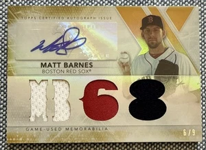 Matt BARNESđŸ”¥2015 Topps Triple Threads Gold Patch Relic AUTO #TTAR-MB2 6/9 - Picture 1 of 2