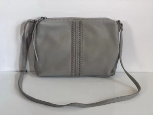 The Sak Briar Leather Crossbody Light Gray New Without Tags - Picture 1 of 8