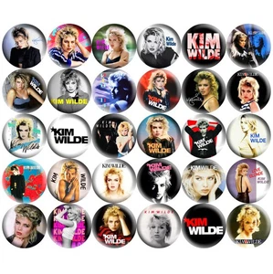 Kim Wilde 2.25" Pinback Buttons 80s New Wave Pop Retro Music Band 30 Pins Set - Picture 1 of 4
