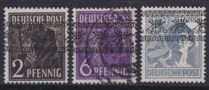 Bizone Lot Mi.Nr. 36 I K, 37 I K, 40 I K Kopfstehender Band-Aufdruck 1948 - Picture 1 of 2