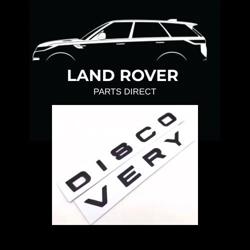 2 x Matte Black DISCOVERY Badges - Bonnet & Boot - Genuine Sizing. WITH STENCIL - Image 1 of 1