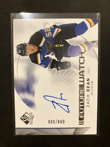 2024-25 SP Authentic Zach Dean Future Watch On Card Auto RC /599 Horizontal - Picture 1 of 2
