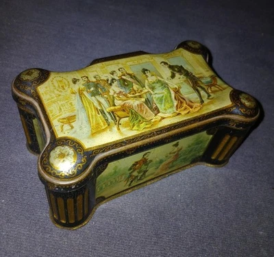 Boîte publicitaire des biscuits Pernot en tôle sérigraphiée - Photo 1/4