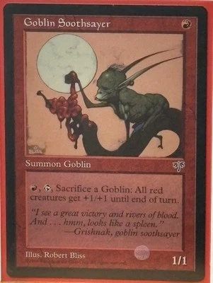 Goblin Soothsayer 1x Weatherlight MTG 1997 Rare Art by Robert Bliss - Image 1 of 2