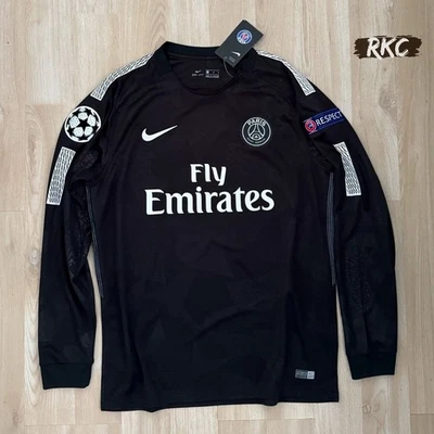 PSG 2017/18 Third Black Long Sleeve Jersey Neymar Jr #10 - Image 1 of 4