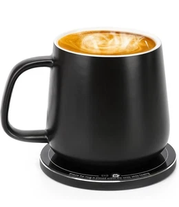 Self-Heating Ceramic Coffee Mug - Stable 130°F Temperature, 15W Wireless Black - Picture 1 of 6