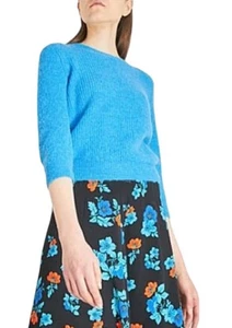 Suéter Acanalado Maje Marcel Azul Talla 3 EE. UU. Talla Grande - Imagen 1 de 13