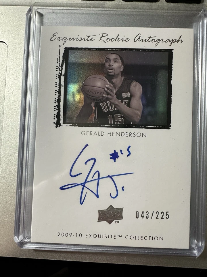 2009-10 UPPER DECK EXQUISITE GERALD HENDERSON RC AUTO 043/225!! - Image 1 of 2