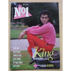 KING NO.1 MAGAZINE AUG 10 1985 PAUL KING COVER WITH MORE INSIDE UK - Picture 1 of 2